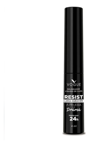 Delineador Liquido Ojos Resist 4ml Vogue Color Negro
