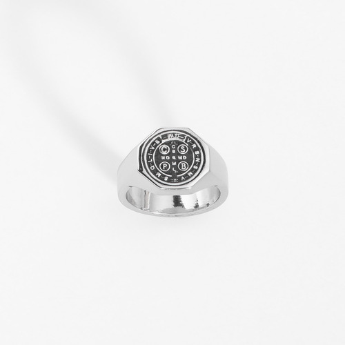 Anillo Para Caballero Marca Nice Baño Platino 423594