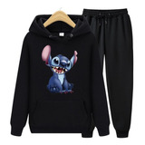 Moletom De Frio Stitch Lilo & Stitch Conjunto Canguru