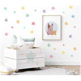 Vinilos Decorativos Infantiles Estrellas Acuarela Arcoiris