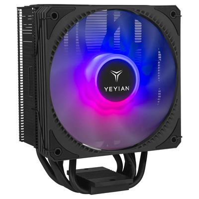Disipador Cpu Yeyian Proact 120mm Argb Para Intel/1851/1700/1200/ Amd/am5/am4/am3/fm3 Hasta 2200rpm 23 Dba Ytc-120al-m2 Negro