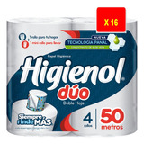 Papel Higiénico Higienol Duo 50 Metros X 2 Bolsones
