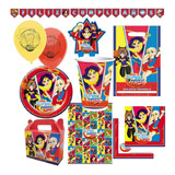 Pack Cumpleaños Dc Super Hero Girl X 12 Cotillón Activarte