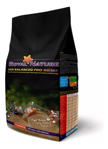 Sal Royal Nature Ion Balanced Pro 4kg Saco Aquário Marinho