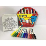 Kit 44: Set 10 Cuadros Mandalas 14x14 + Giotto Bebé Marcador