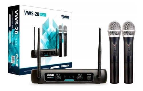 Microfone Sem Fio Vokal Vws-20 Plus Duplo Vhf - Sound Store