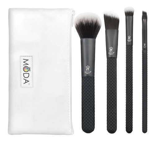 Moda Royal Everyday Brush Set - 4 Brochas + Estuche