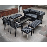 Alquiler Sillones Chesterfield Blanco O Negro - Muebles Led 
