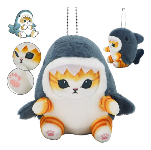 Gato Gatito Michi De Peluche Kawaii Con Disfraz Diseños 13cm