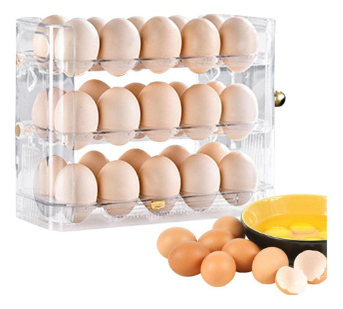 Organizador De Huevos De 3 Niveles Para 30 Huevos