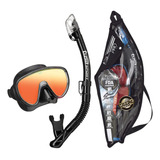 Tusa Sport Adulto Serene Mask Y Snorkel Combo, Lente Espejad