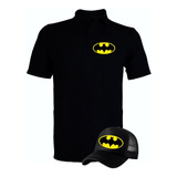 Camiseta Tipo Polo Batman Obsequio Gorra