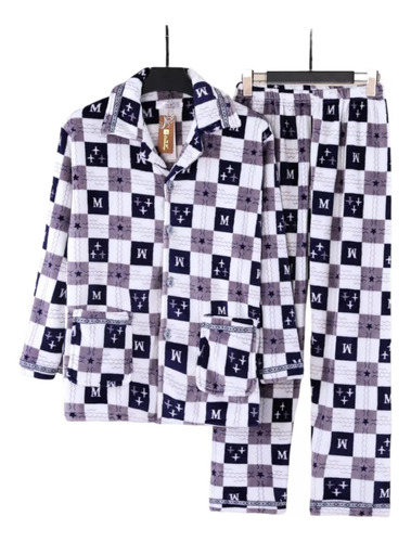 Pijama Para Dormir Polar Hombre Invierno