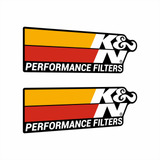 Calcos Logo K&n Filtros. Medidas. Impresas Laminadas