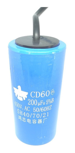 Capacitor De Arranque Para Motores Cd60 200uf 250v - 450v