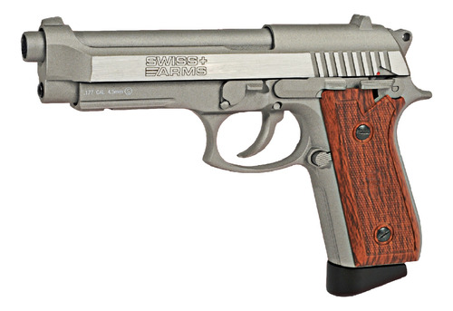 Pistola Co2 4.5mm Swiss Arms P92 Blow Back Full Metal Inox