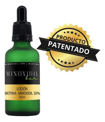 Cabello Barba Cejas Minoxidil 10% Y Biotina Loción 50ml