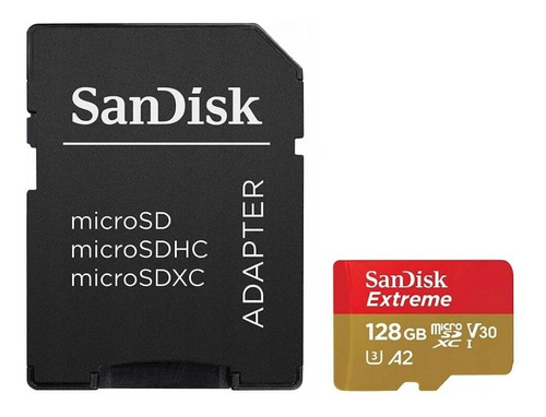 Cartão De Memória Sandisk Extreme 128gb Microsdxc 190mb/s