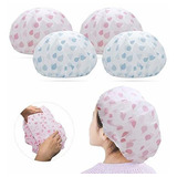 Gorro Para Regadera - Shower Cap For Women Reusable 4 Pcs, W