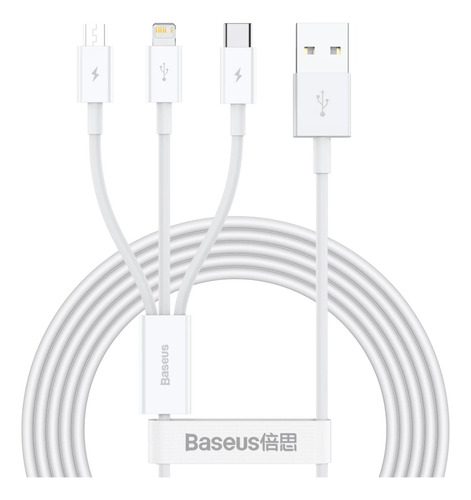 Cable De Datos 3 En 1 Baseus A01085 Usb C Micro Para iPhone