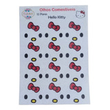 Olhos Comestiveis - Hello Kitty 12 Pares + Acessorios
