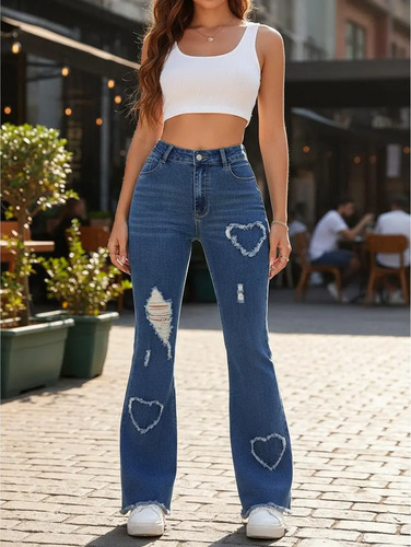 Jeans Mujer Pantalón De Mezclilla Stretch Corte Colombiano