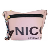 10 De Mayo Bolsa Bandolera Nicole Lee Rosa Piel Vegana