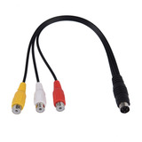 2 Adaptadores S-video De 4 Pines A 3 Rca Hembra, Cable Fs