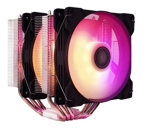 Cooler Universal Para Processador Duplo Fan Argb Amd Intel