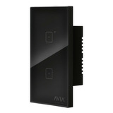 Apagador Inteligente Wifi Touch Dos Modulos Avia Smart Home Color Negro