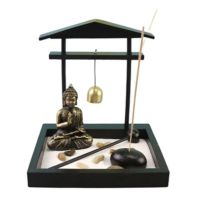 Escritorio Rústico Con Estatua De Buda Zen Para Jardín