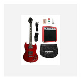 Smithfire Sg Paquete Pack Guitarra Eléctrica Amplificador 