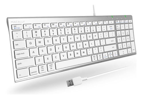 Macally Teclado Para Mac Y Windows, Compatible Con Teclado .