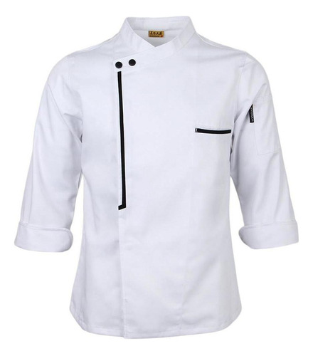 Retro Chef Chaqueta Abrigo Uniforme Manga Larga Hotel Cocina