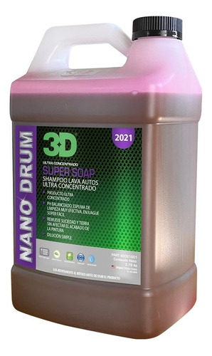 3d Shampoo Ultra Concentrado Nano Drum Super Soap 4 Lts 