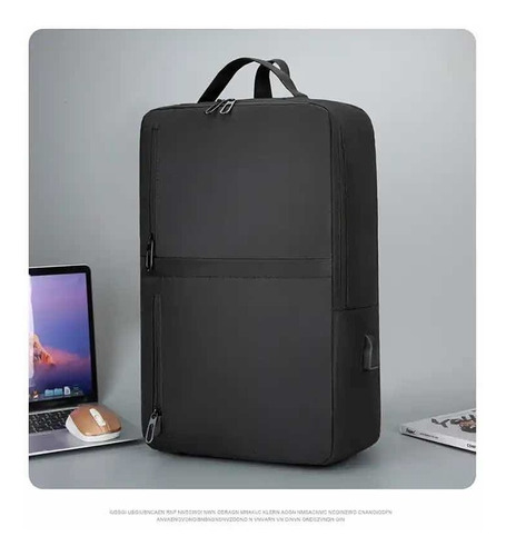 Mochila Porta Notebook Acolchada Impermeable Urbana Usb 