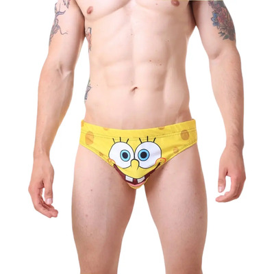 Calzoncillo De Bob Esponja, Trusa Divertida Para Hombre Amarillo Ch
