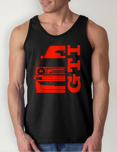 Playera Sin Mangas Golf Gti Autos Tuning #1 Ejercicio Gym  | Meses sin interés