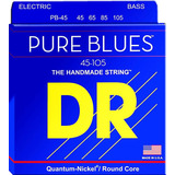 Dr Strings Pb-45 Azules Puros Bajo Eléctrico Cuerdas