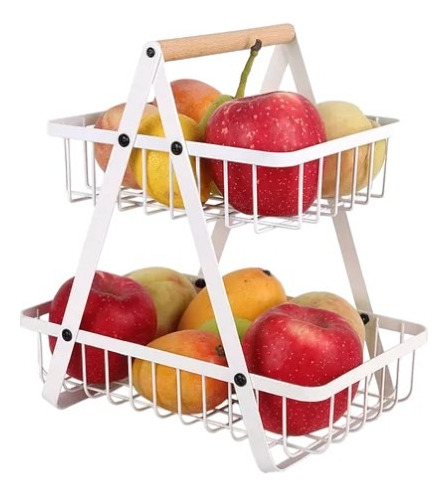 Organizador Multiuso Estante Frutas Verduras Blanco 2 Niv