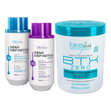 Kit Forever Liss Semi Definitiva 3d 2x300ml + Btx Zero 1kg