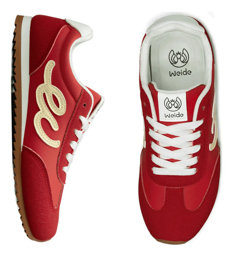 Weide Zapatillas Casuales De Mujer Estilo Retro Con Logotipo W Plantilla Eva Y Suela Pvc Antidesliza