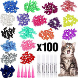 Victhy 100 Tapas De Uñas De Gato, Coloridas Cubiertas De Ur