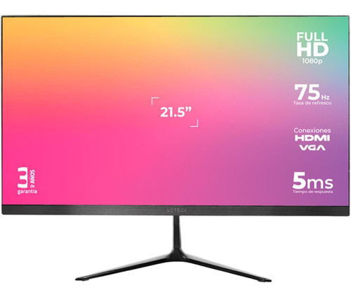 Monitor 21.5 Acteck 5ms 75hz Full Hd Led Vga Hdmi Ac-933858