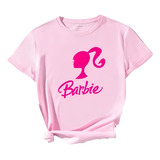 Camisa Camiseta Barbie Feminina Rosa Camiseta Estampa Pink