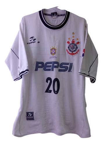 Camisa Do Corinthians 1999 Branca Manga Curta #20 