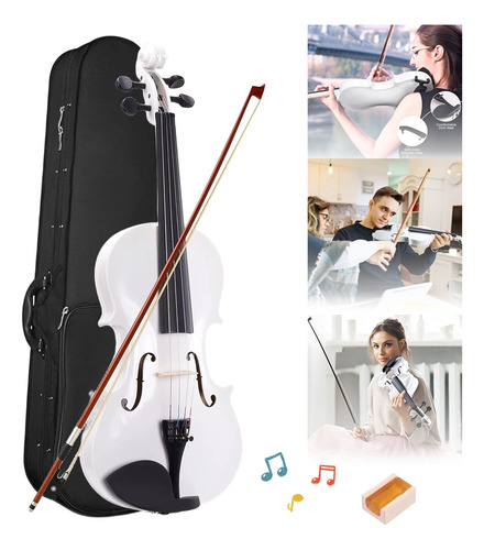 Violin Acustico Musical Adultos Y Estudiantes 4/4 Con Caja