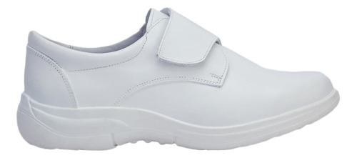 Zapato Blanco De Piel Genuina Confort Ideal Para Enfermera 