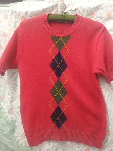 Sweters Manga Corta Rojo Retro Vintage 