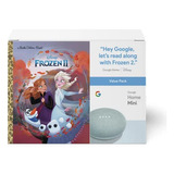 Google Home Mini (aqua) & Frozen Ii Book Bundle
